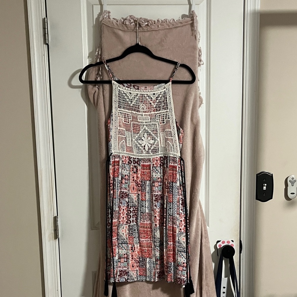 Skies Are Blue Multicolor Patchwork Dress